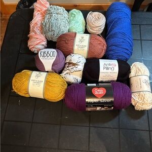 Yarn Collection with Assorted Colors